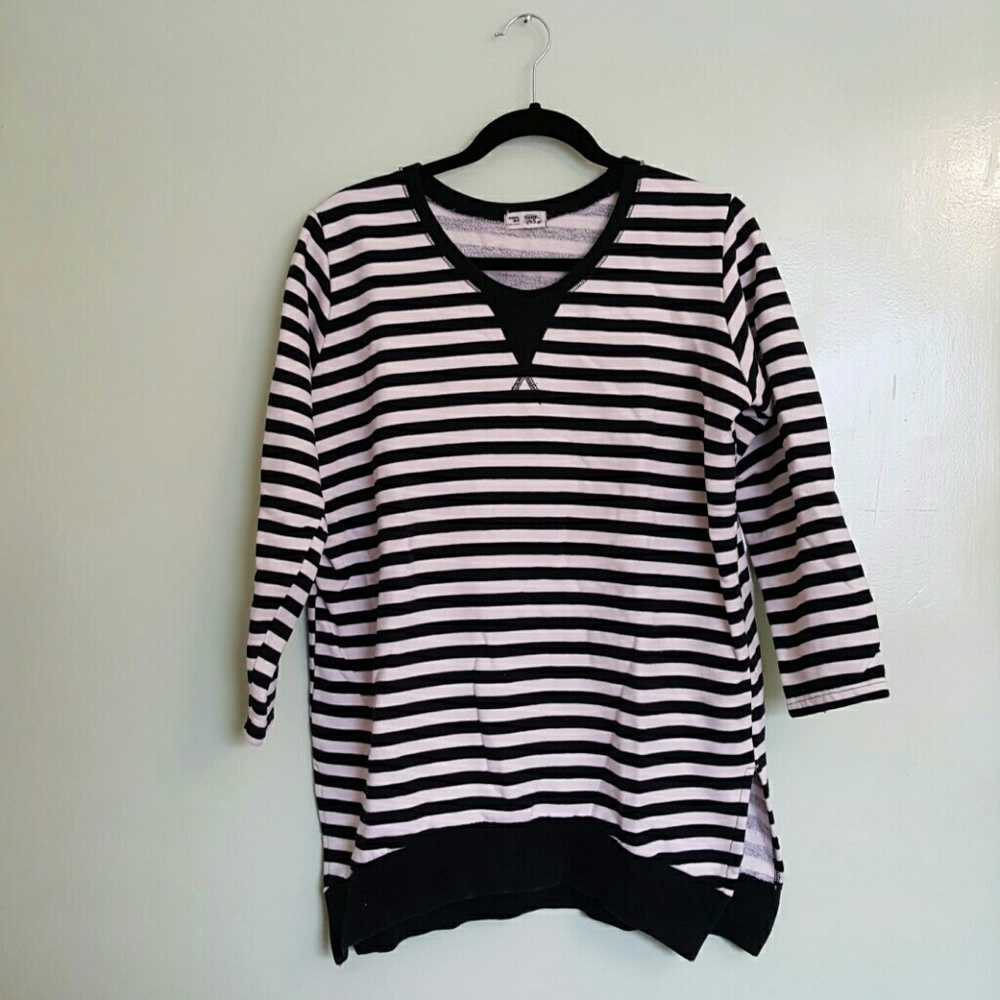 Black and white striped sweater